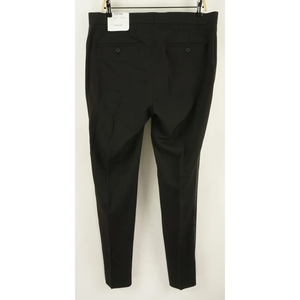 New $135 Kenneth Cole Reaction‎ Men's 35 x 33 Slim Black Techni-Cole Suit Pants